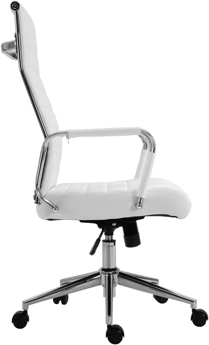 Elegance Comfort, Weiss (Kunstleder), Hohe Lehne