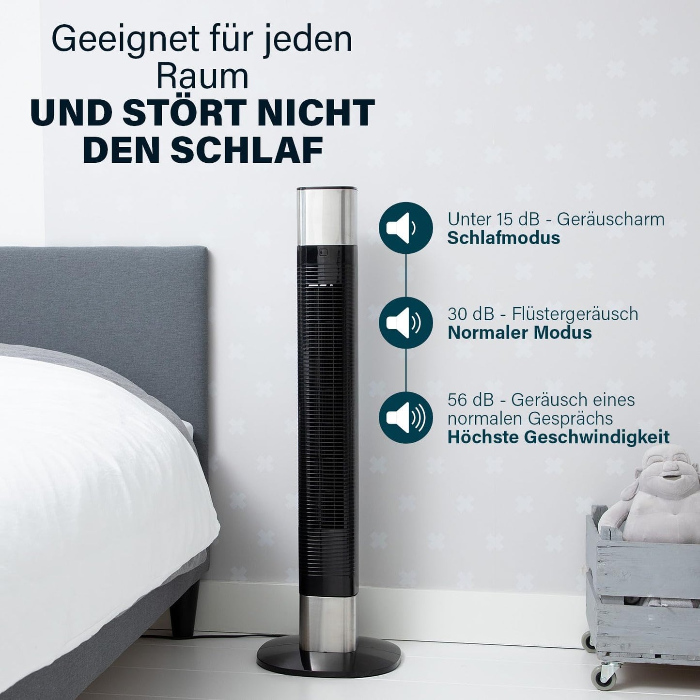 Turmventilator 358280, Schwarz