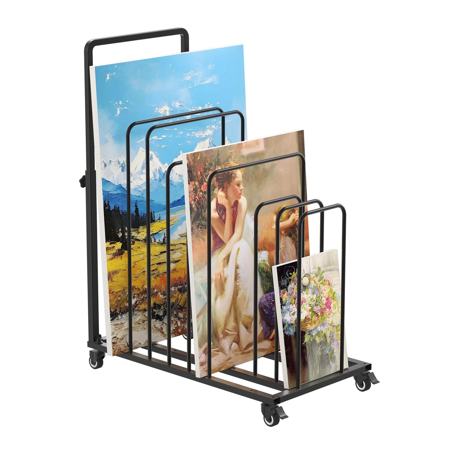 Kunst-Trockengestell mit Rollen und Bremse