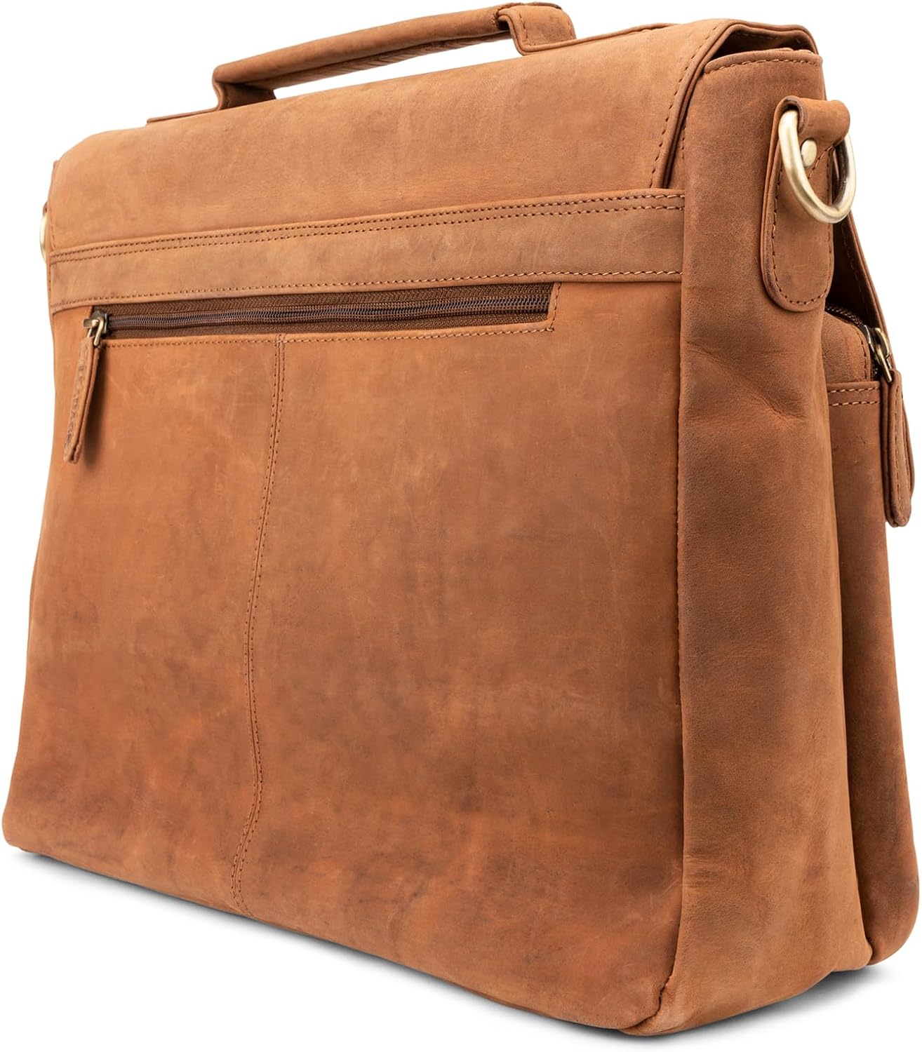 Vintage Leder-Umhängetasche, Texas Fox