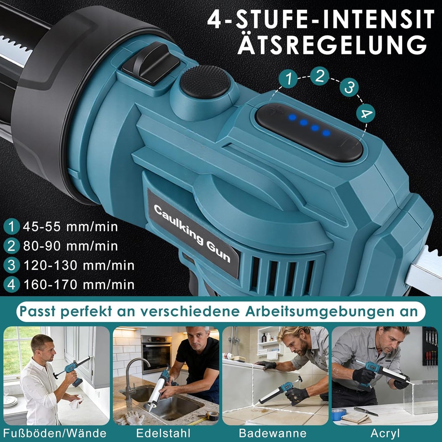 Akku Kartuschenpresse für 300-310 ml Kartuschen