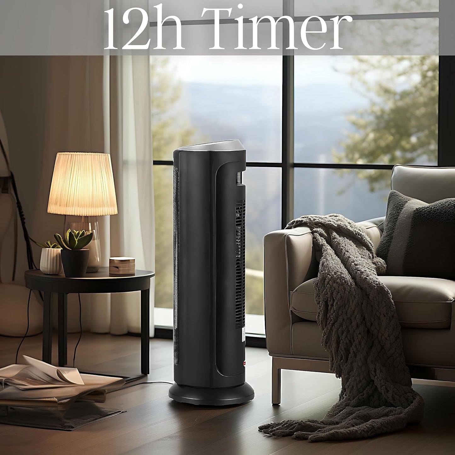 Turmheizlüfter mit Timer und Fernbedienung
