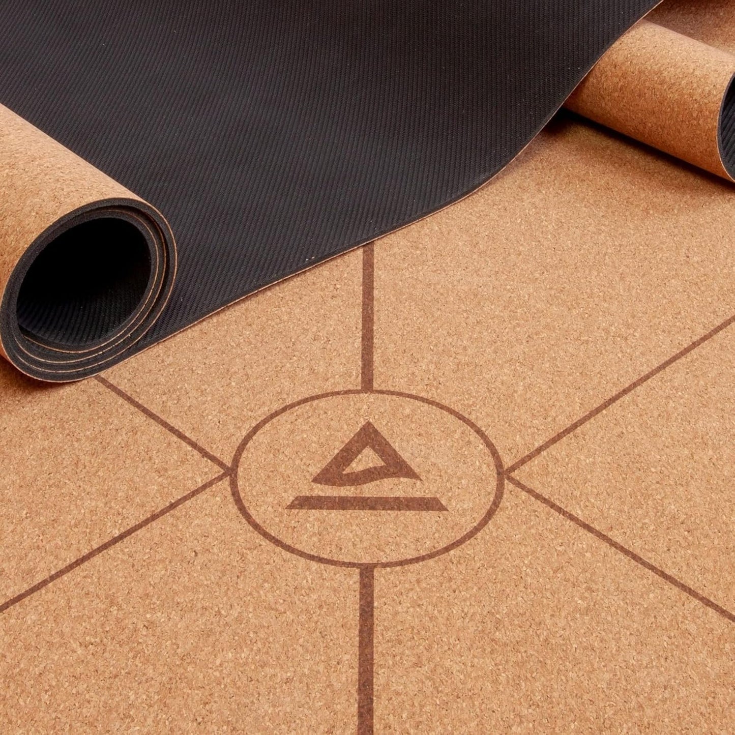 Yogamatte Pro aus Kork, Alignment