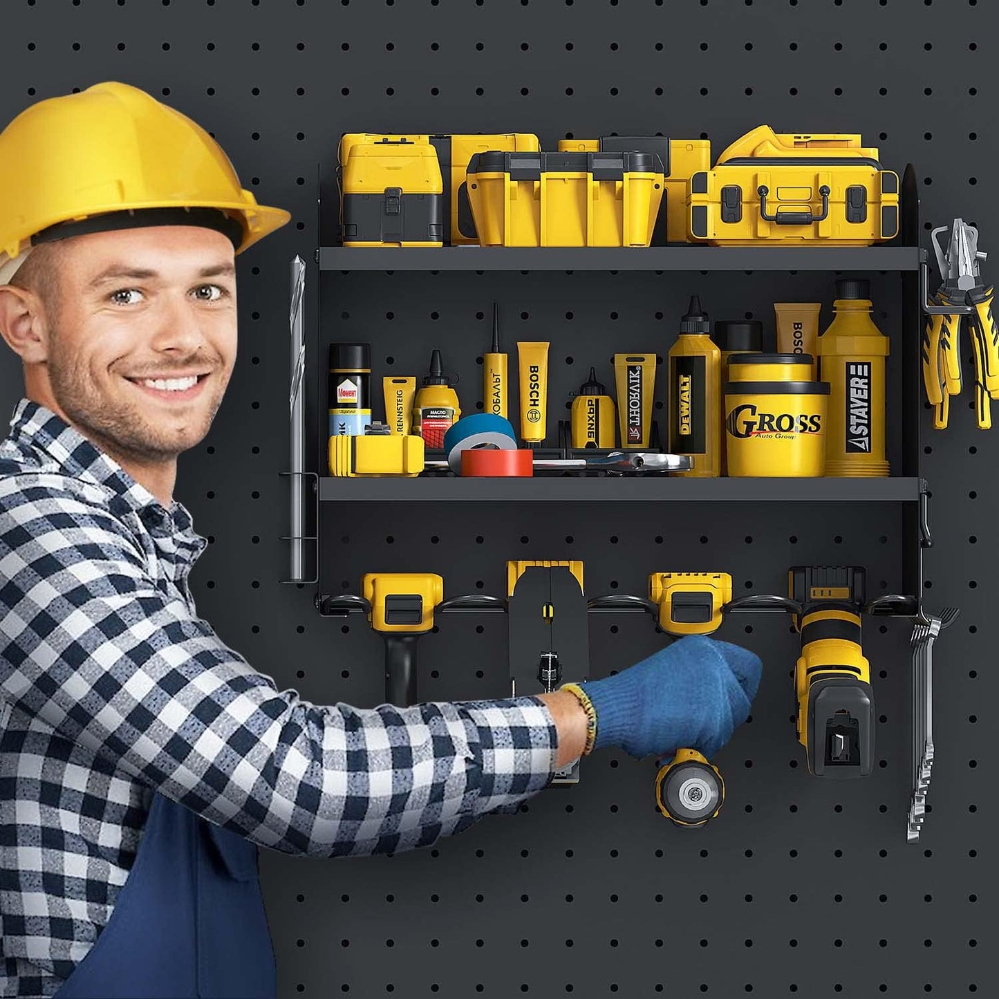 Organizer für Elektrowerkzeuge, Schwarz