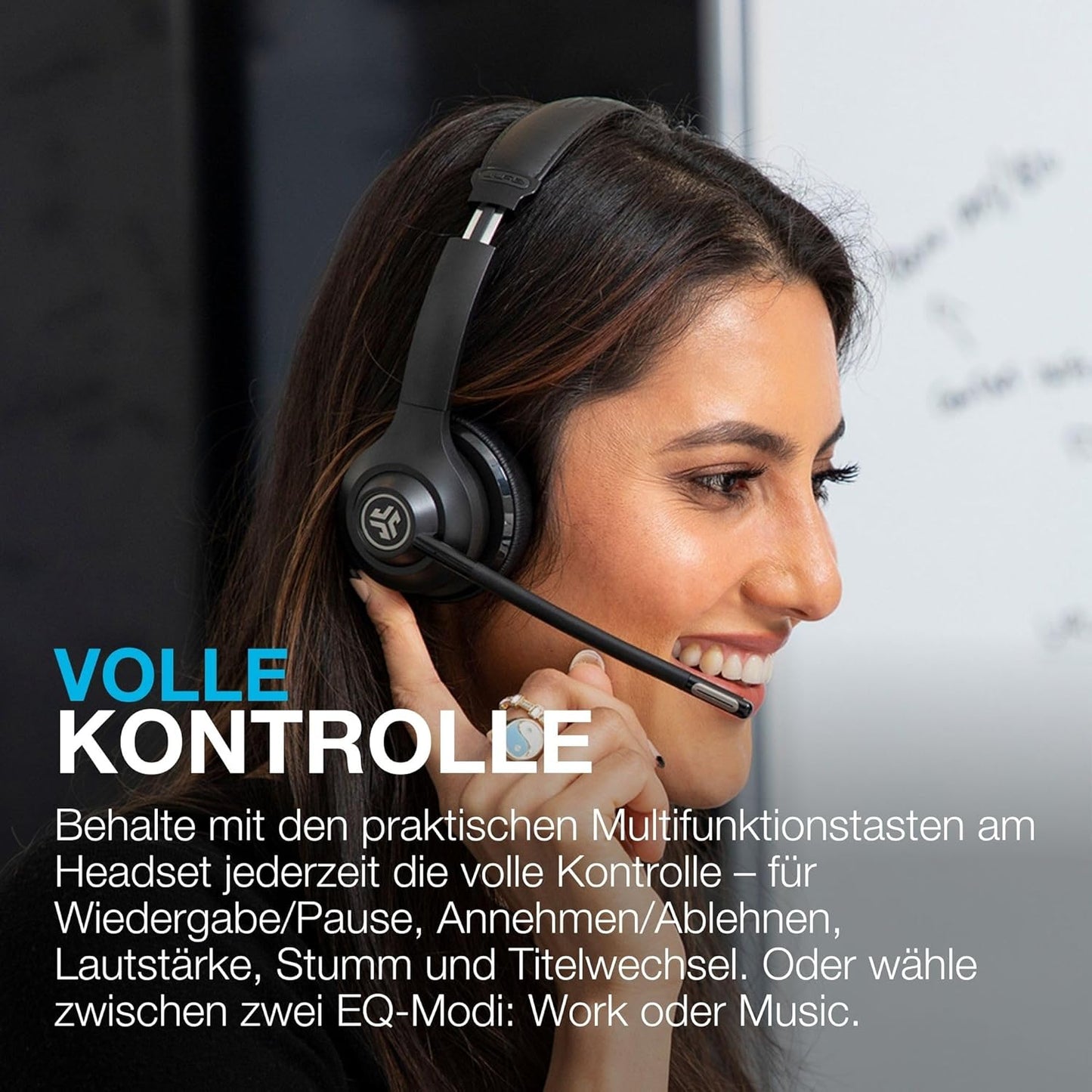 Kabelloses On-Ear Headset mit Mikrofon und USB-C, Go Work 2nd Gen