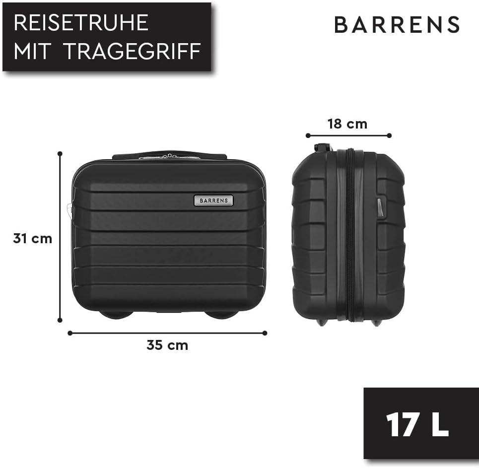 Kosmetiktasche mit Kofferbefestigung, klein, Kosmetiktasche - S Schwarz