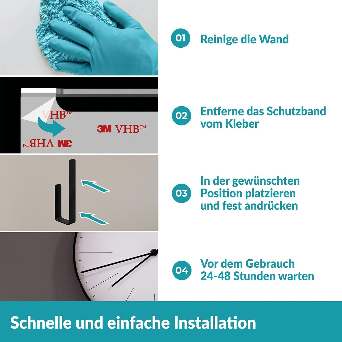 Toilettenpapierhalter, Schwarz Ersatzrollenhalter