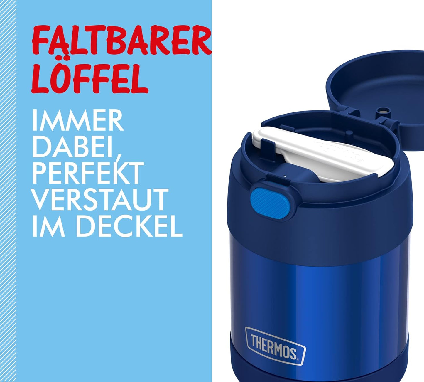 Isolier-Speisegefäss FUNTAINER Food Jar, blau Fassungsvermögen: 0,3 L, doppelwandiger Edelstahl, Navy
