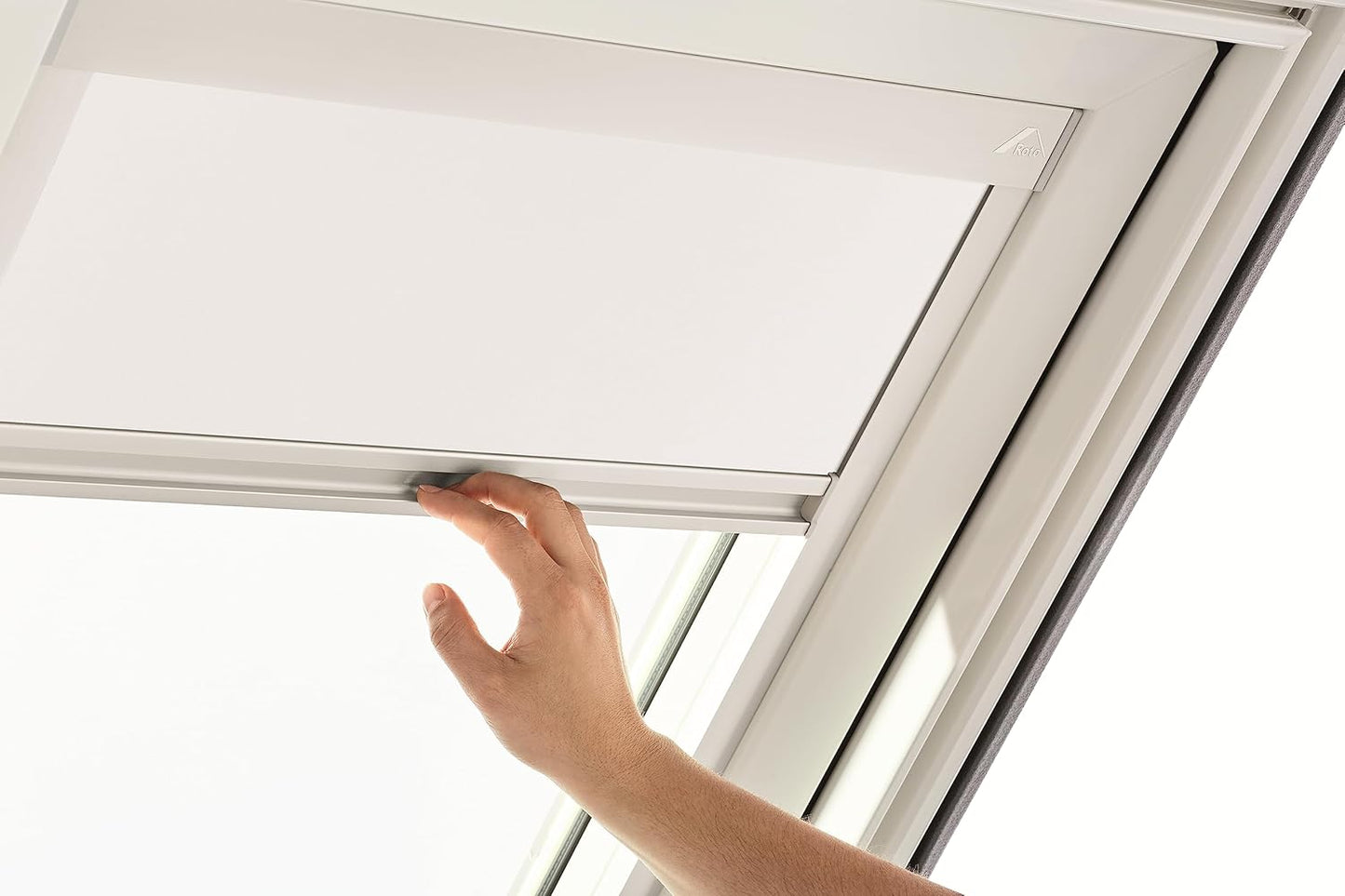 Verdunkelungsrollo für Dachfenster Designo R6/R8/i8, Führungsschiene Weiss B35 x H58 cm Weiss