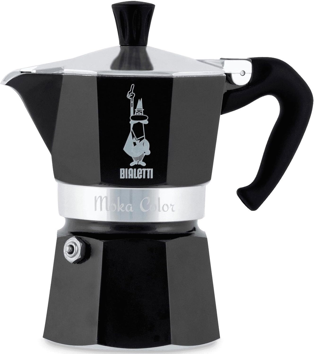 Espressokocher Moka für 3 Tassen, 3 Tassen Schwarz