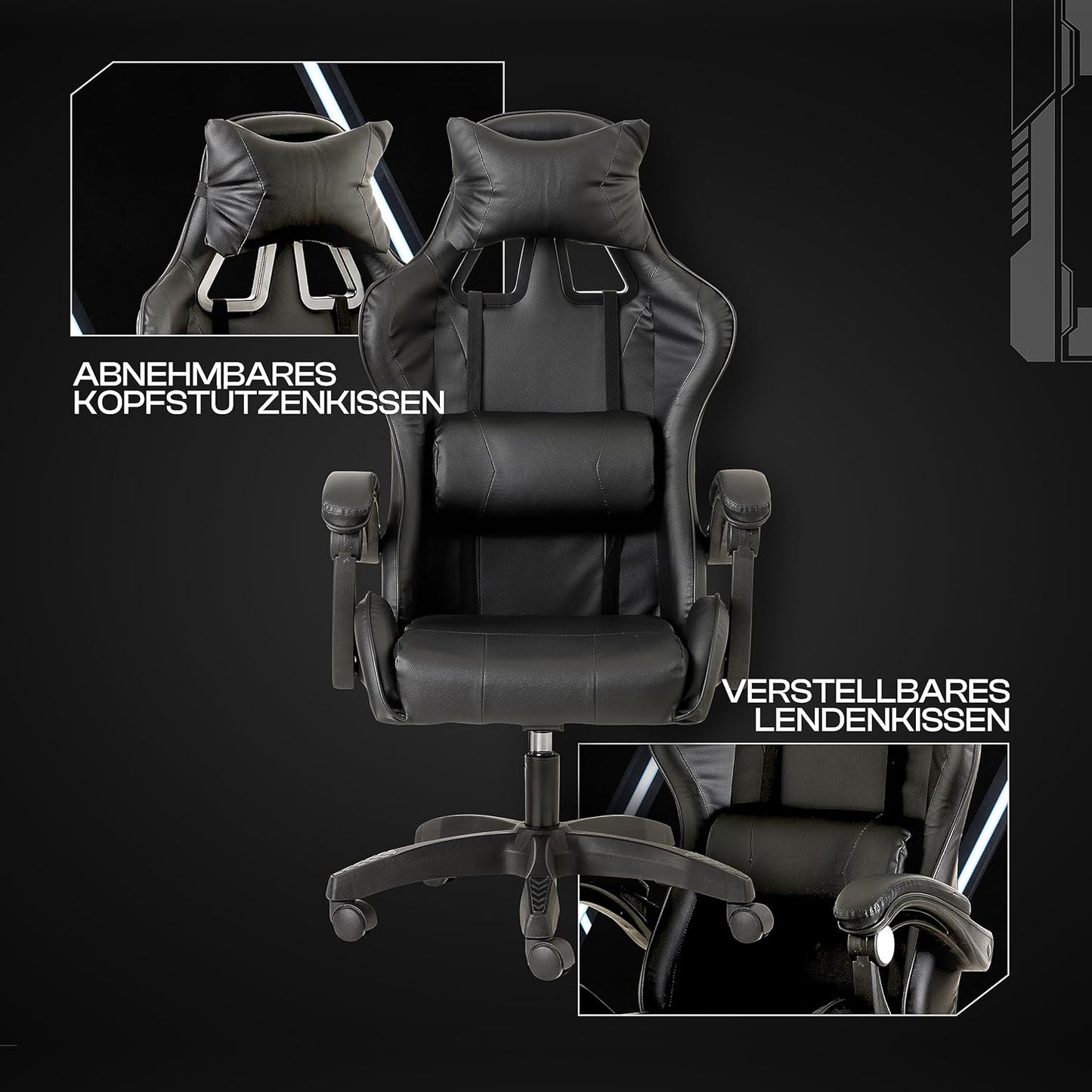 Gaming-Stuhl, Schwarz