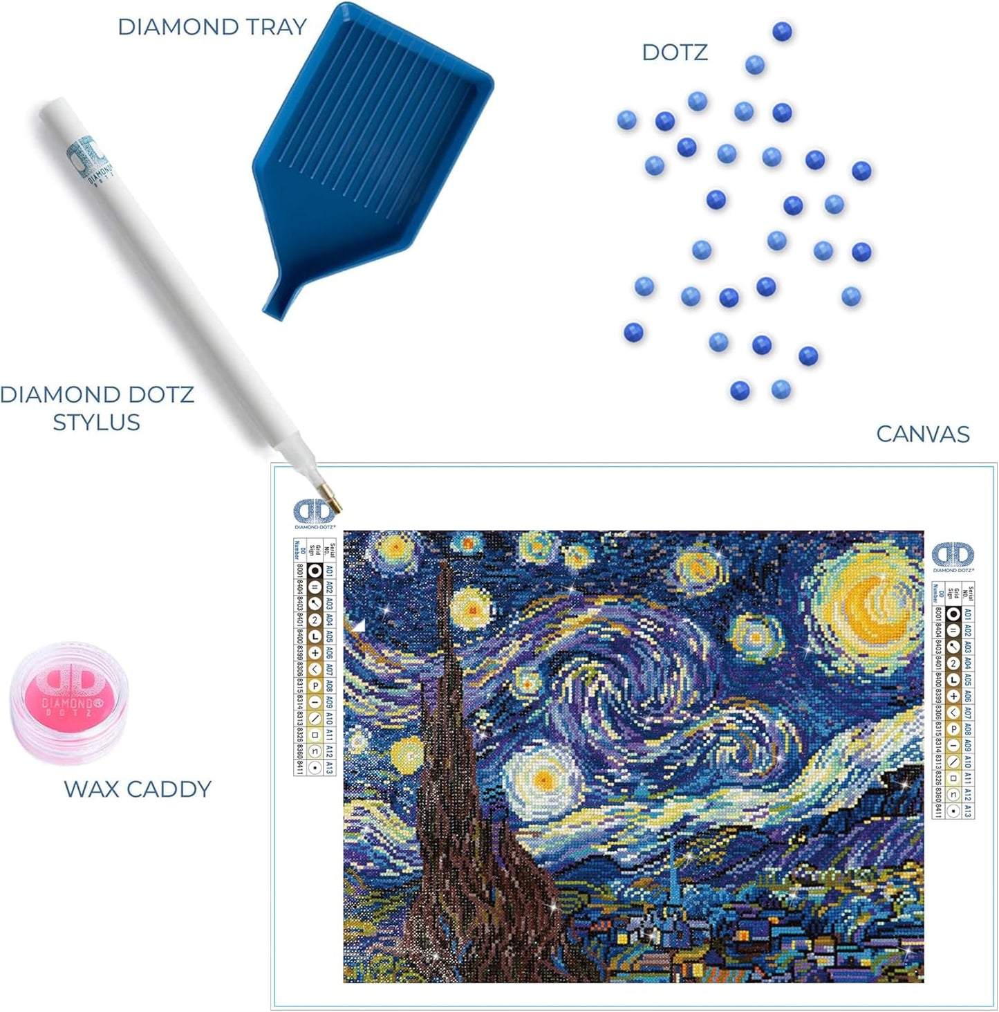 Sternenklare Nacht Diamond Painting Kit, 40.6 x 50.8 cm mehrfarbig