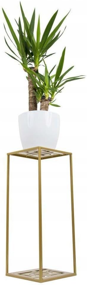 Blumenständer mit geometrischem Design (60 x 24 cm), Gold