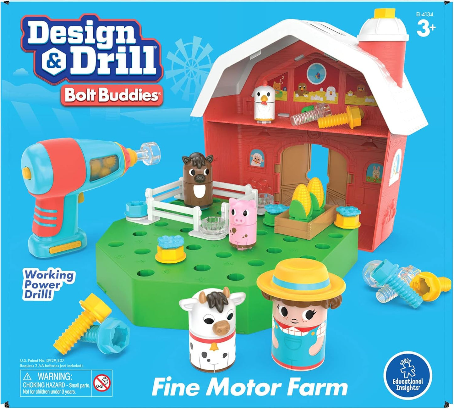 Design & Drill Bauernhof-Spielzeugset (ab 3 Jahren), Scheune