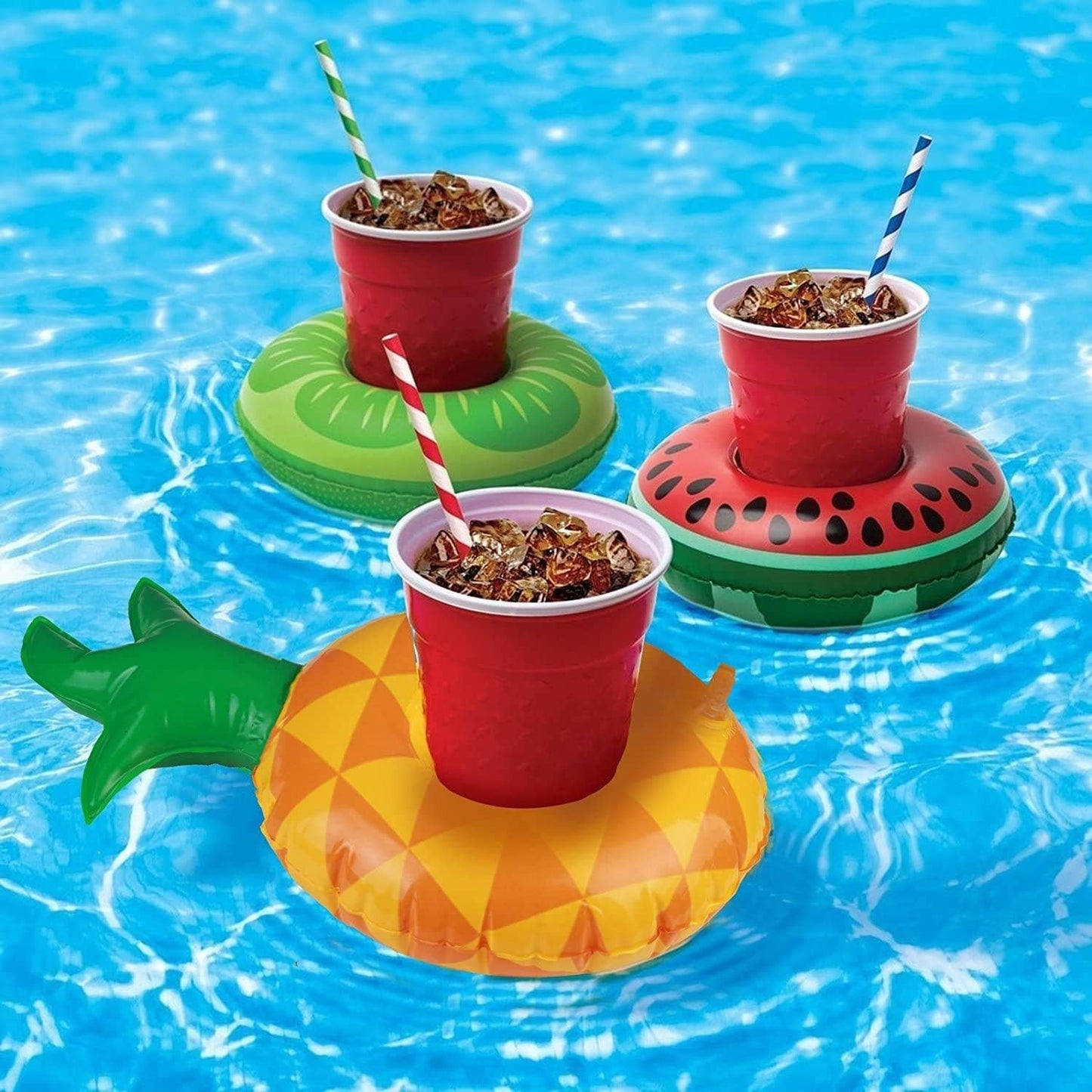 15-teiliges aufblasbares Getränkehalter-Set, 15PCS Aufblasbare Getränkehalter Set
