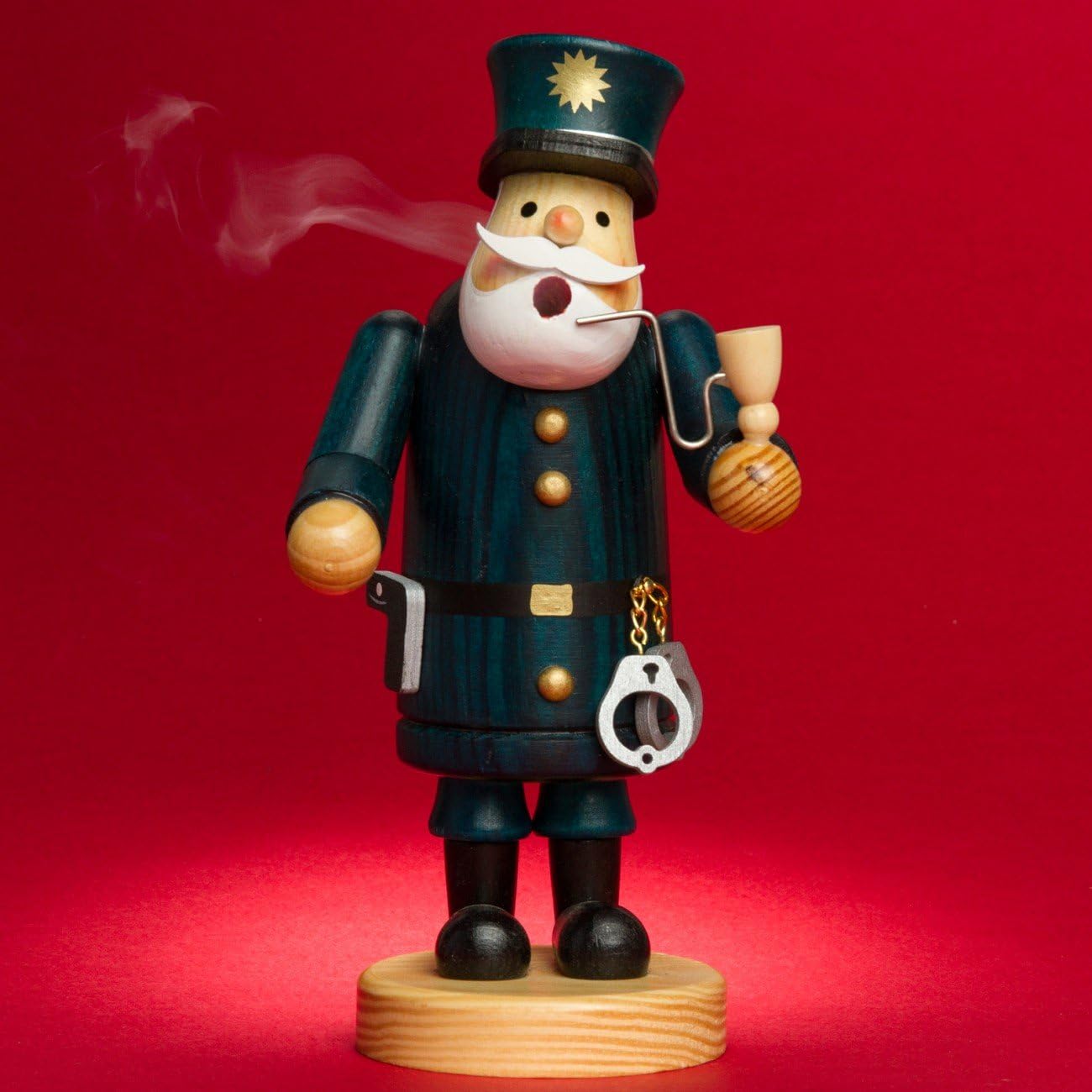 Räuchermännchen Polizist, Höhe ca. 19.5 cm A14 Blau - Polizist
