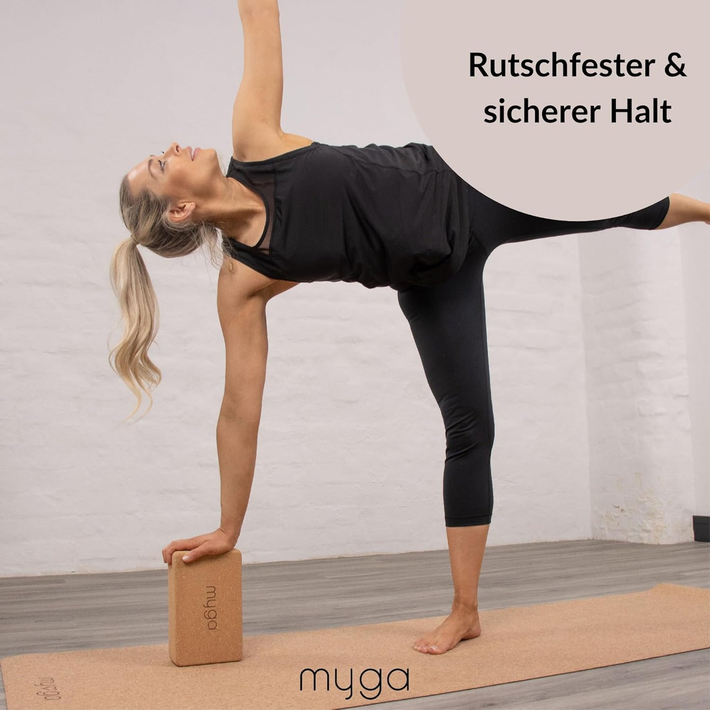Yoga Zubehör Set mit rutschfesten Blöcken & Gurt, Grau