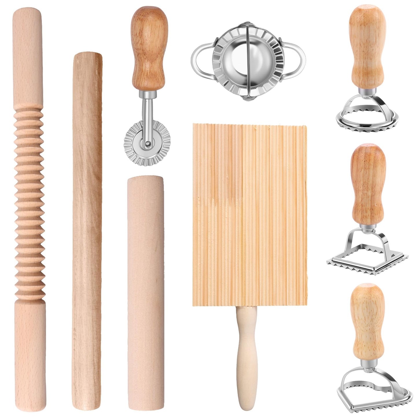 Nudelherstellungs-Set mit Ravioli-Ausstechern, 9