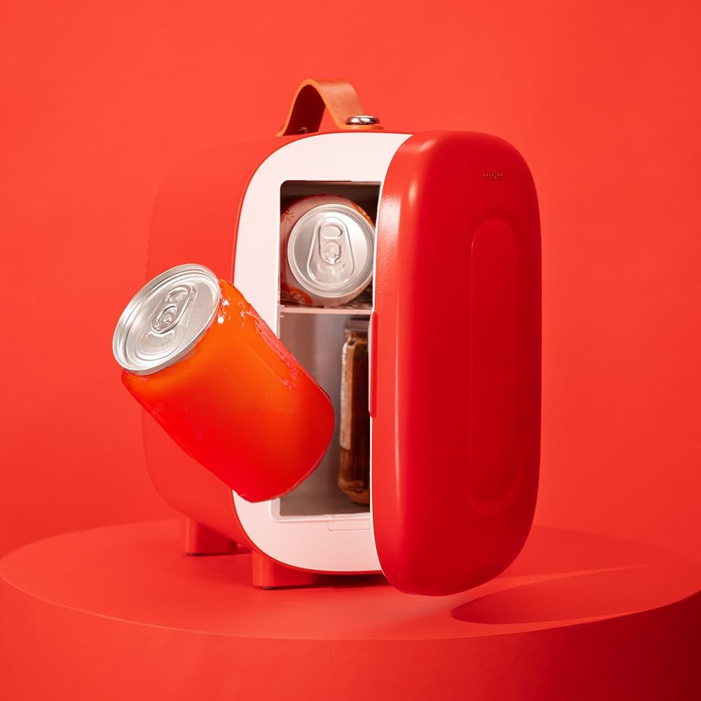 Mini-Kühlschrank mit Kühl- und Heizfunktion, 4 Liter, 4 L | Bora Rot
