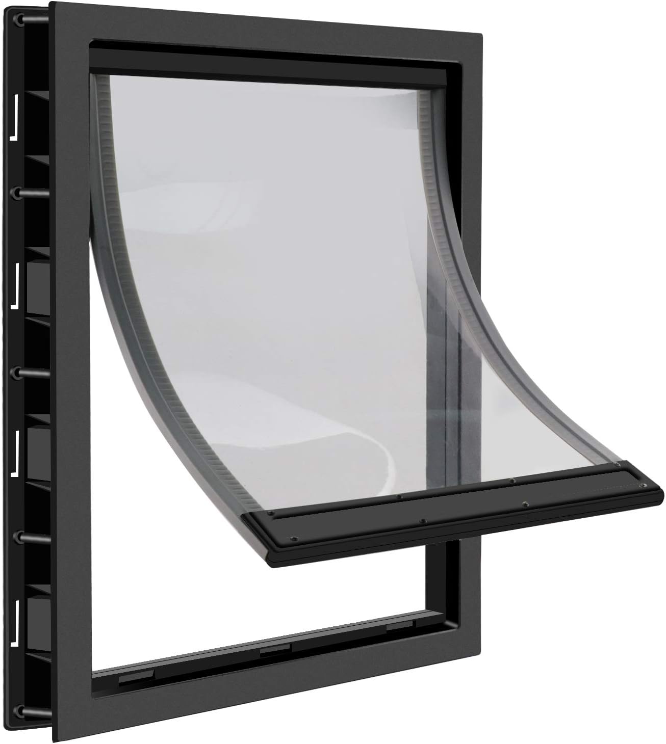 Hundeklappe mit Magnetverschluss, Schwarz XL- Innengrösse: 32.8cm(W) x 41.6cm(H)