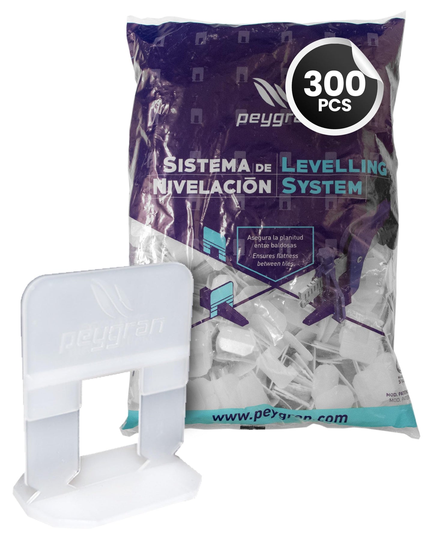 Nivelliersystem Zuglaschen 1mm, 300 Stück, 300