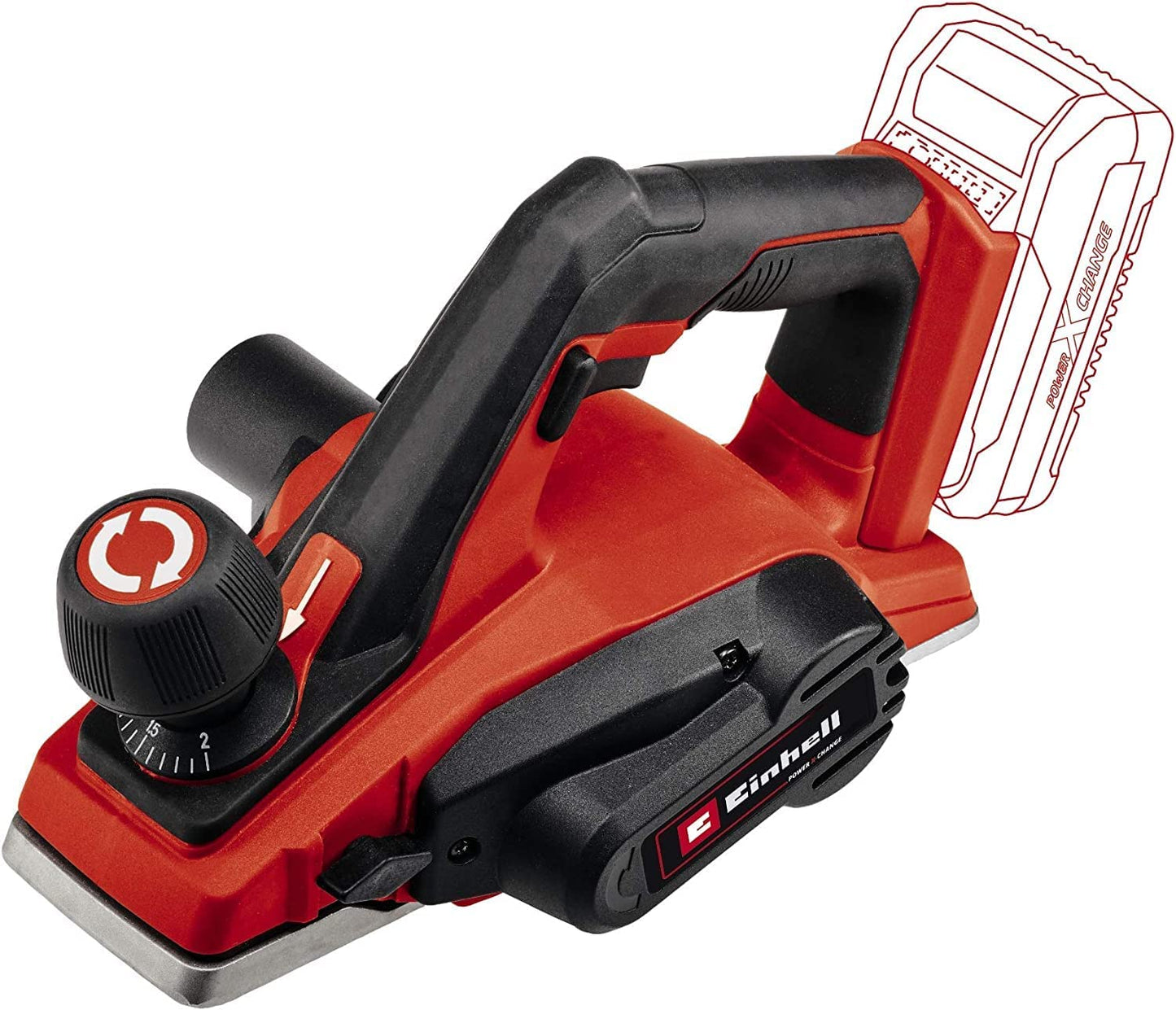 Akku-Hobel TE-PL 18/82 Li-Solo, 18Volt, Elektrohobel, inkl. 2 Ersatzwendemesser