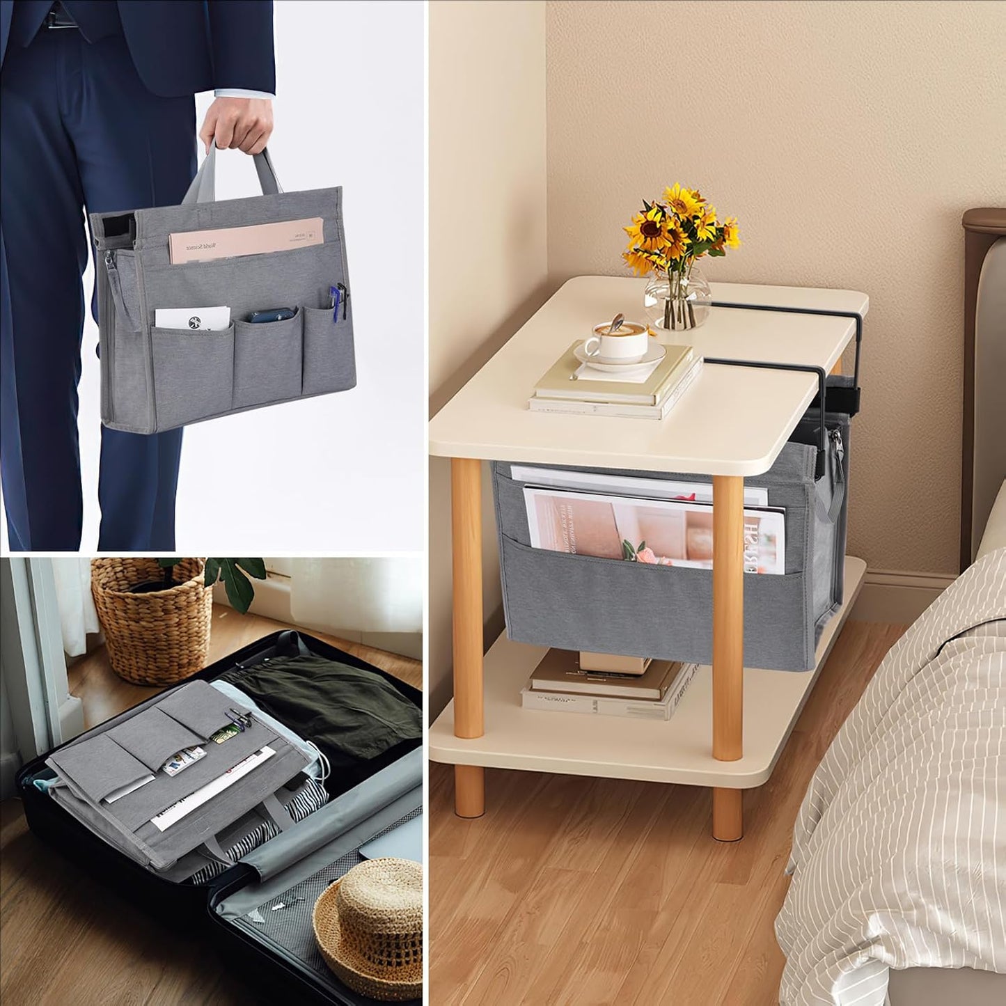 Hängeorganizer für Büro und Zuhause, Grau