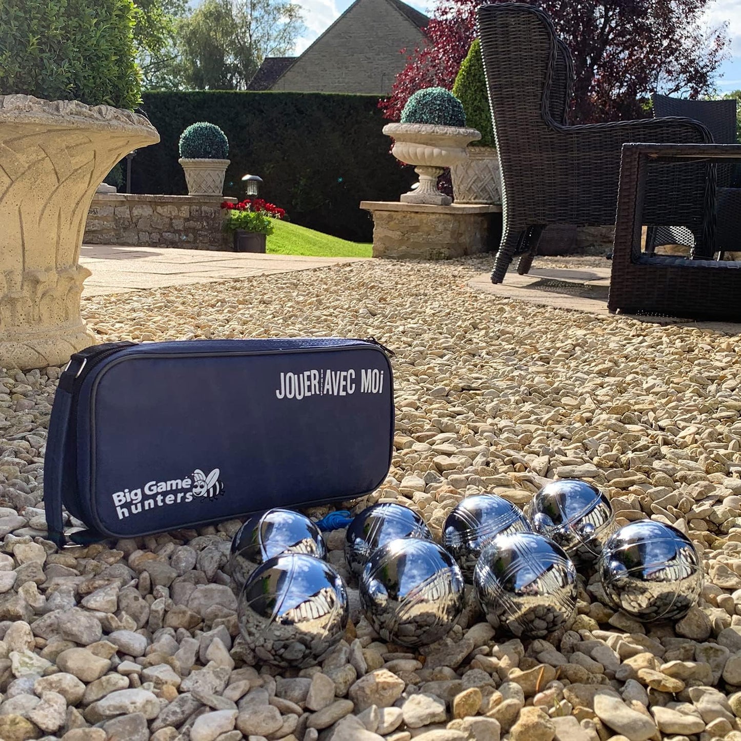 Boules-Set mit 8 Kugeln, 8 Boules Set w/ Canvas Case