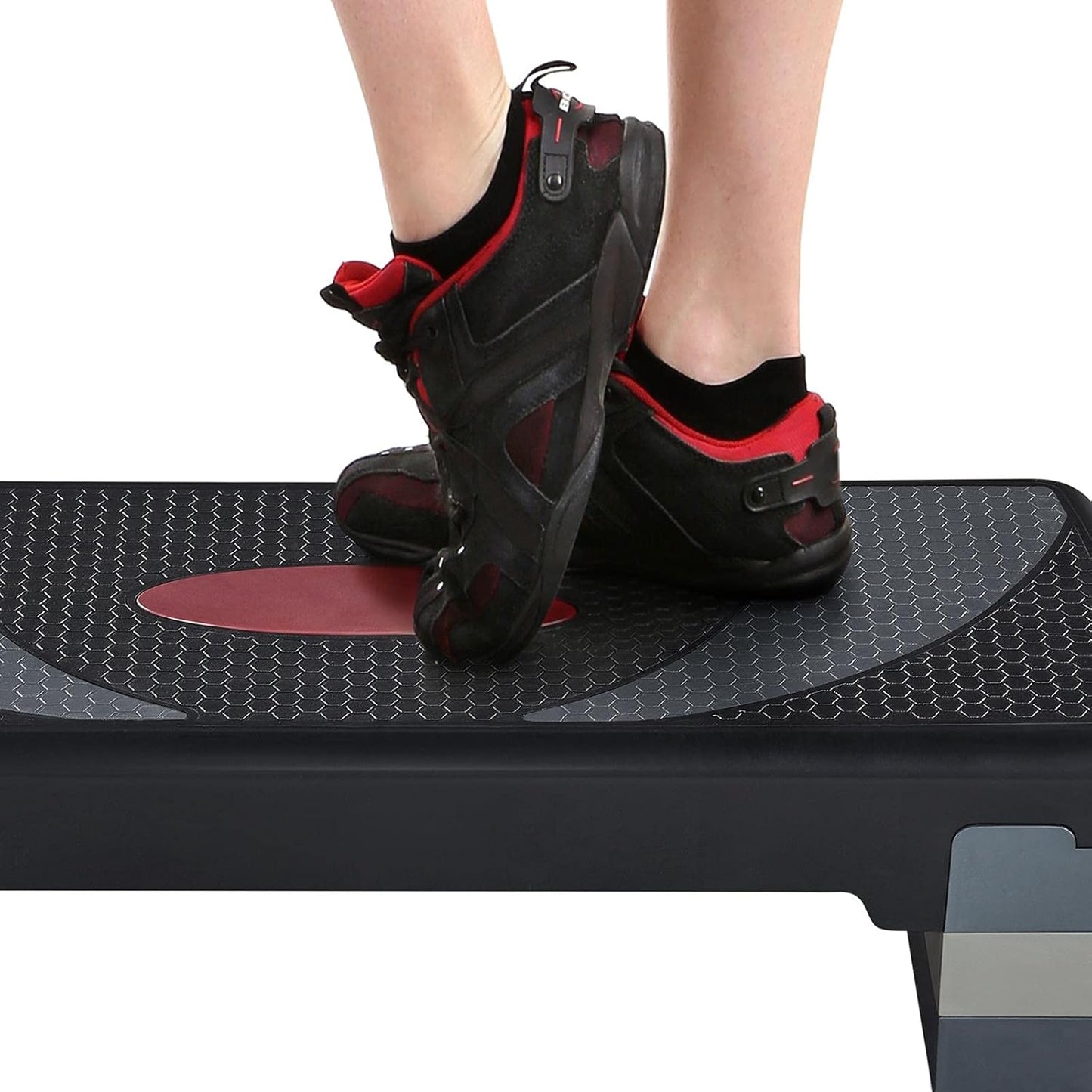 Steppbrett Fitness Aerobic Stepper, Höhenverstellbar, Grau