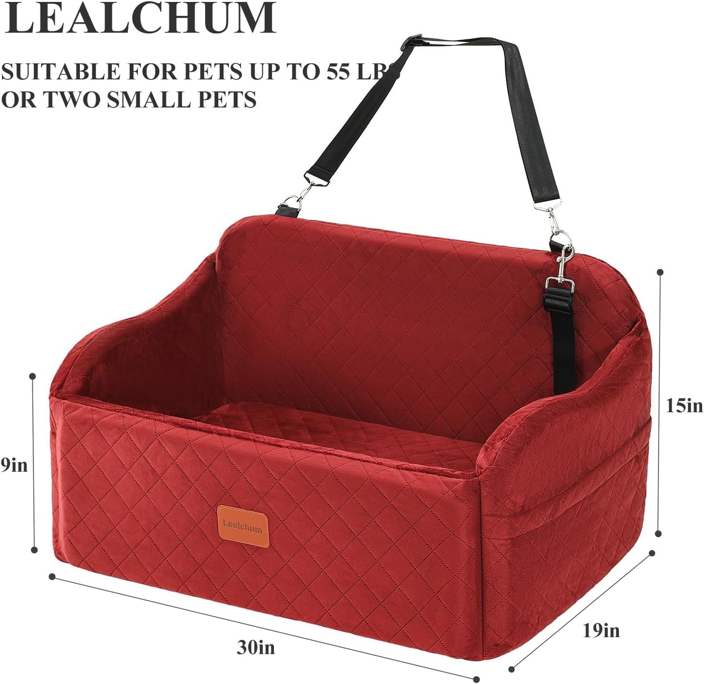 Haustier-Autositz für grosse Hunde, Red Large