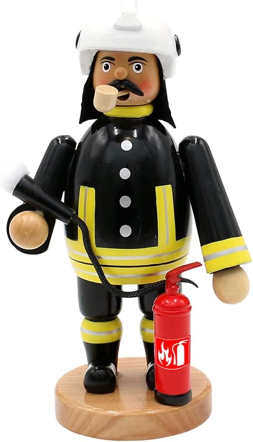 Räuchermann Feuerwehrmann mit Löscher, Feuerwehrmann mit Löscher