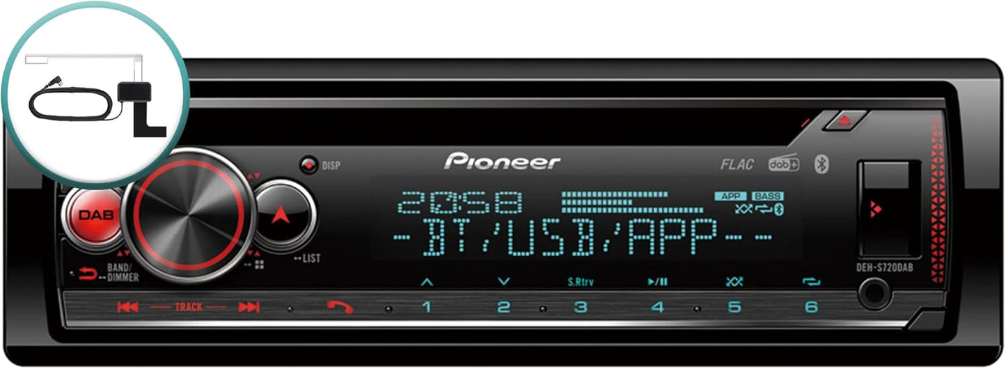 2-DIN Autoradio mit Antenne, DAB+, Bluetooth & CD-Tuner, Inkl. Antenne