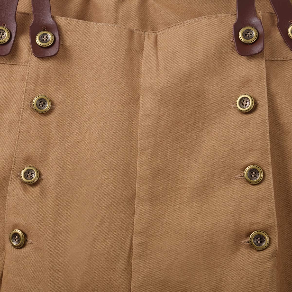 Steampunk Gothic Herrenhose für Mittelalter-Kostüm, XXL Khaki