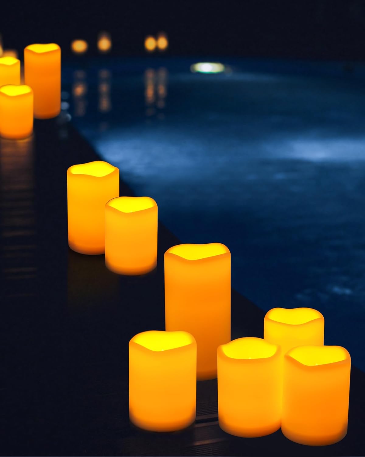 12 Stück LED-Kerzen-Set mit Fernbedienung, Wasserdichte Kerzen-12pcs