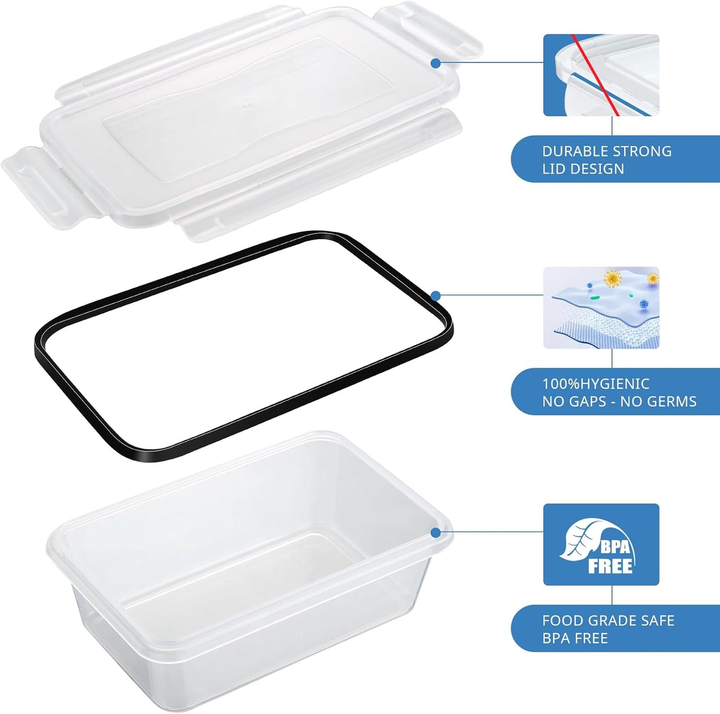 10-teiliges Frischhaltedosen Set mit Deckel, GO10PCS1L