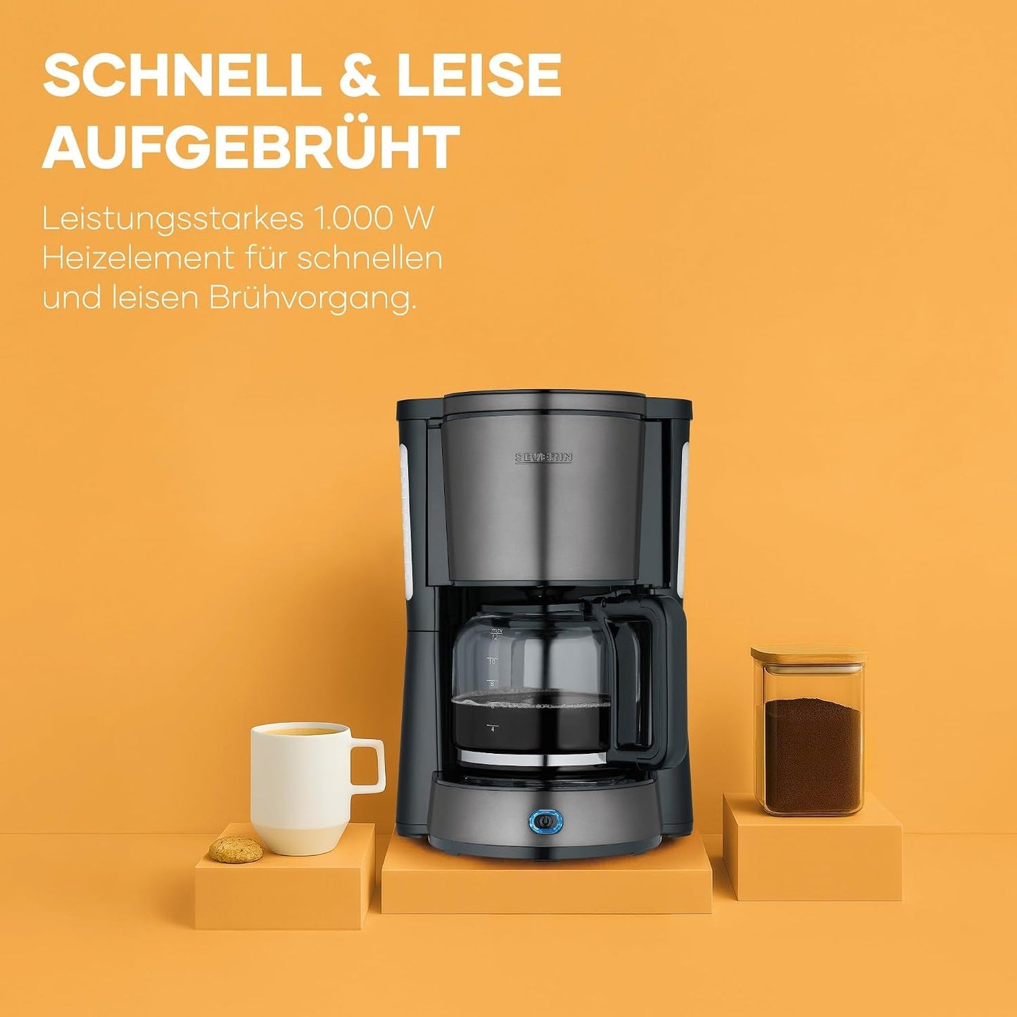 KA 9340 Filterkaffeemaschine, Dark Inox Glaskanne