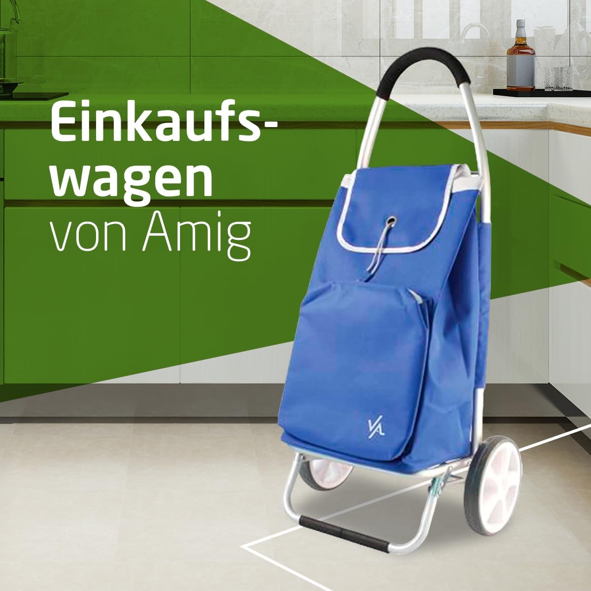 Einkaufstrolley mit Thermofunktion, Blau