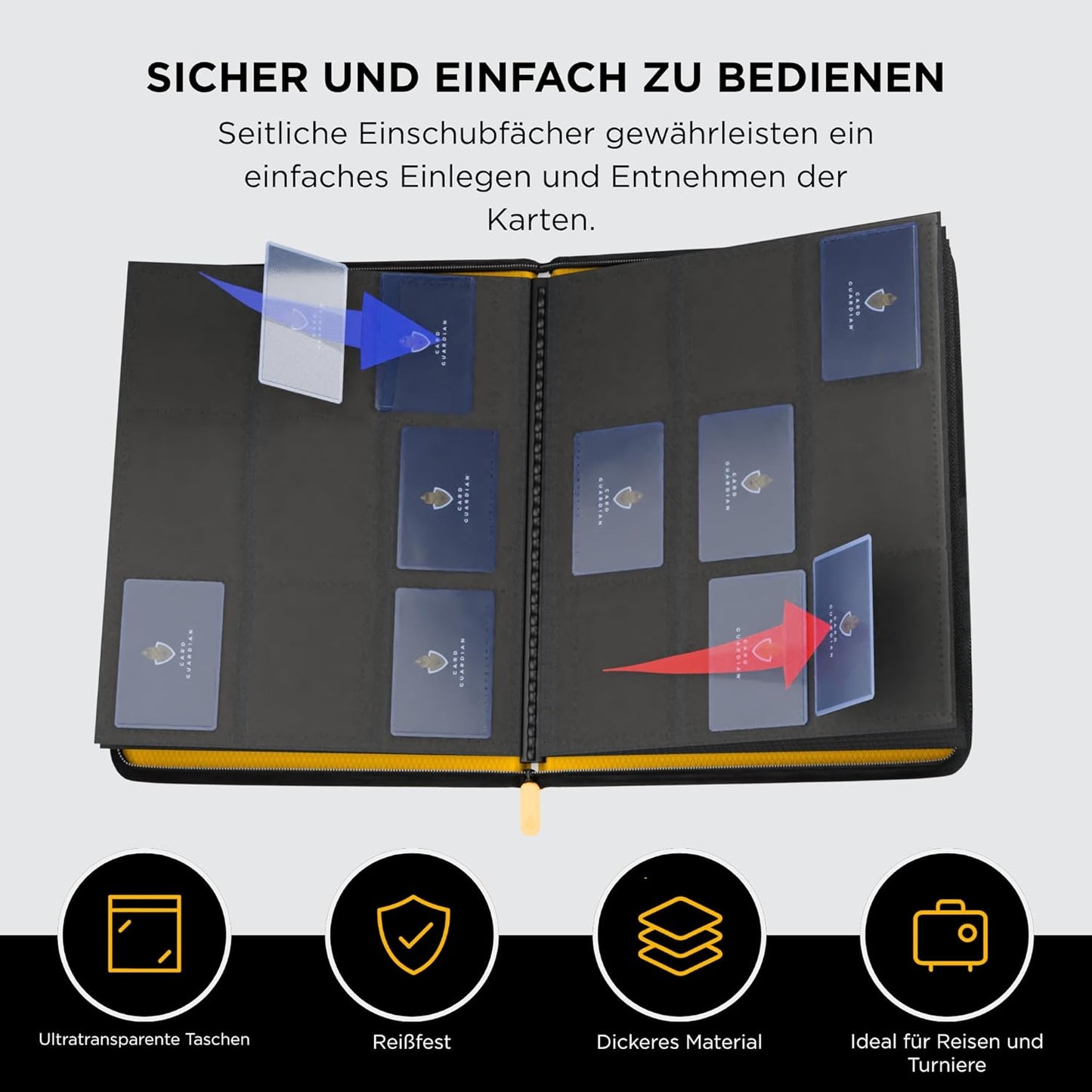 Sammelkarten-Album mit 360 Kartenplätze, Gelb