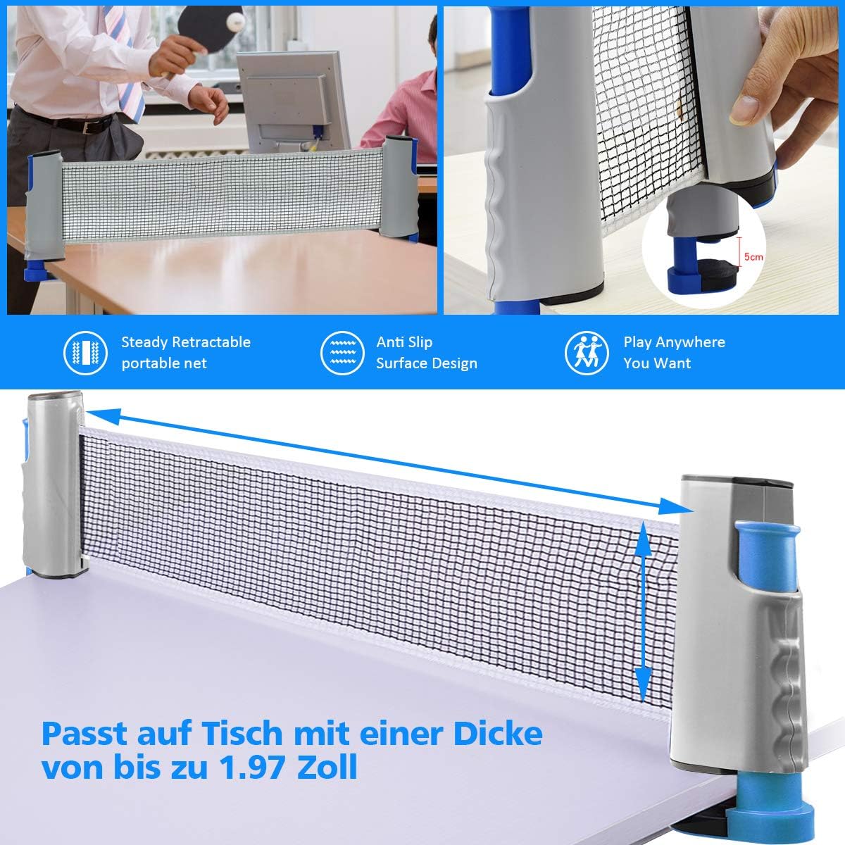 Tischtennis Set, grau