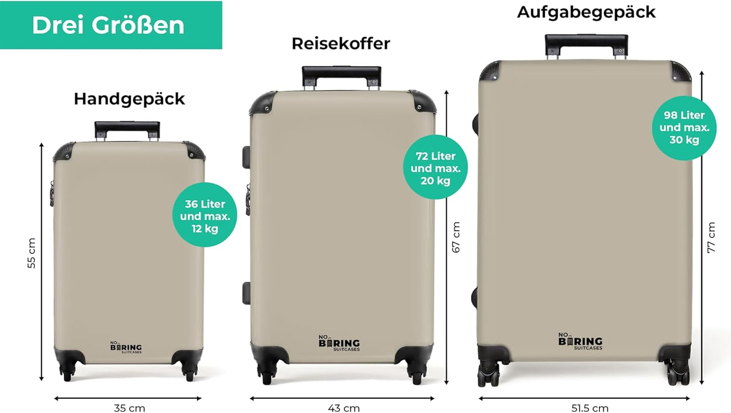 Hartschalenkoffer mit Rollen und TSA-Schloss, Dunkel - Unifarben Grösse XL