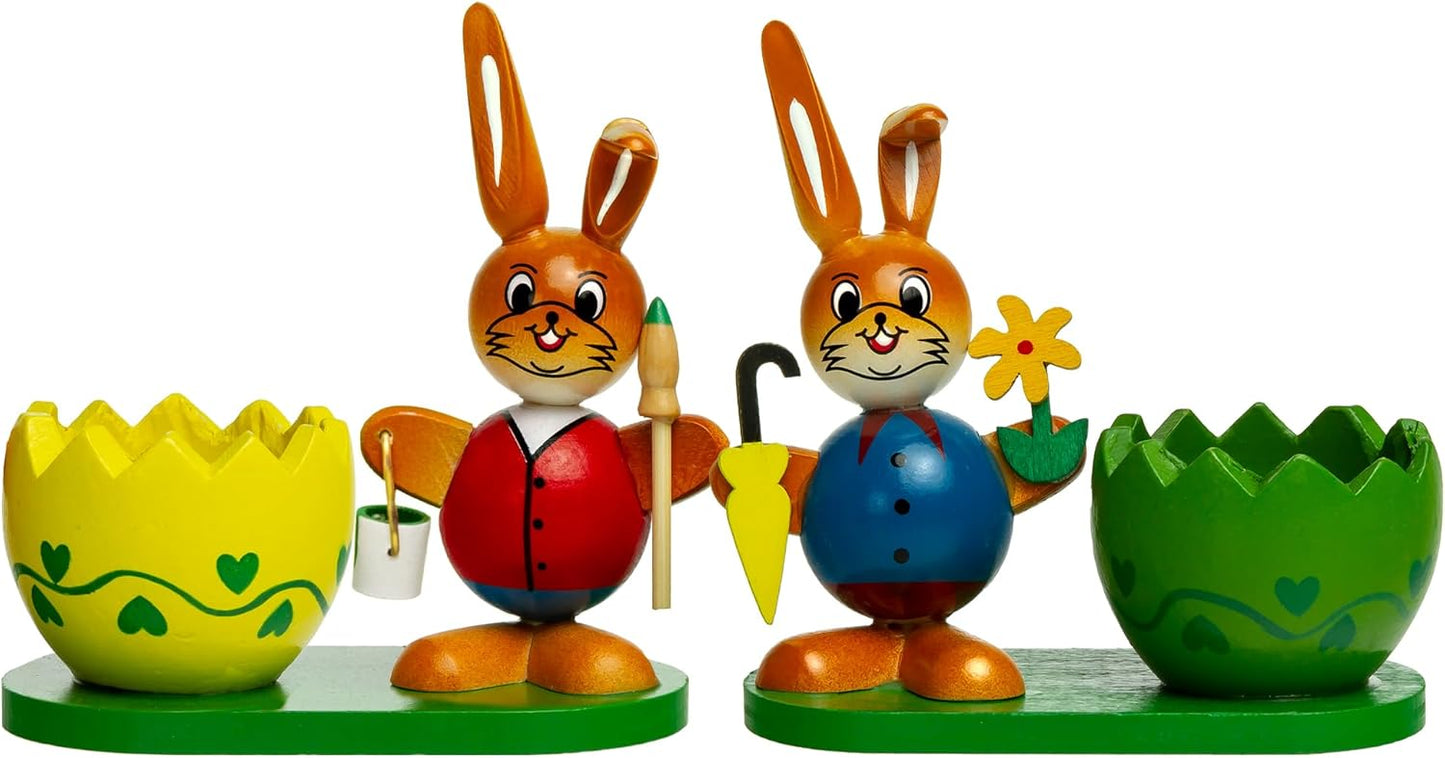 Osterdeko Eierbecher-Set OD08, 2 Stück, A2 2er Set Rot | Blau