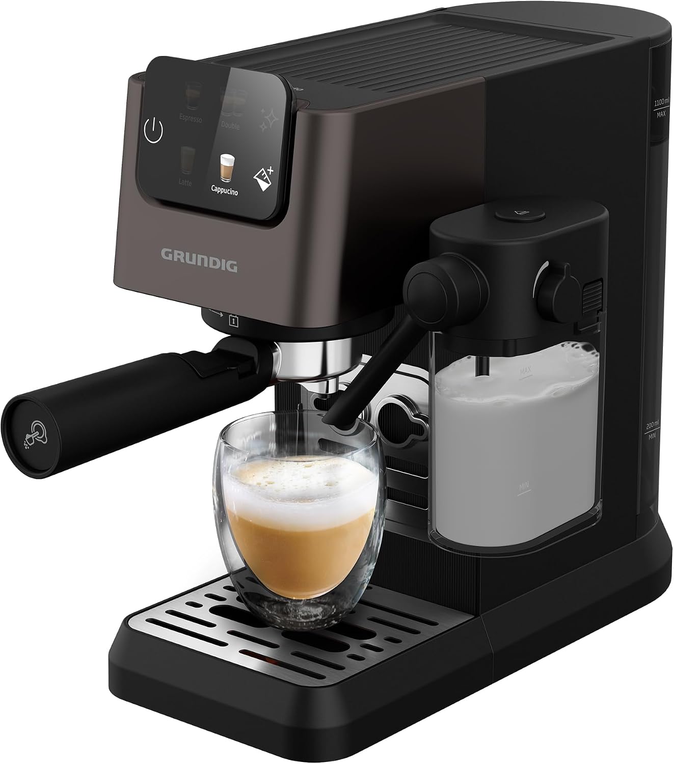 KSM 6430 Siebträgermaschine mit Milchsystem & Zweifachdüse, geeignte für Kaffepads und Kapseln