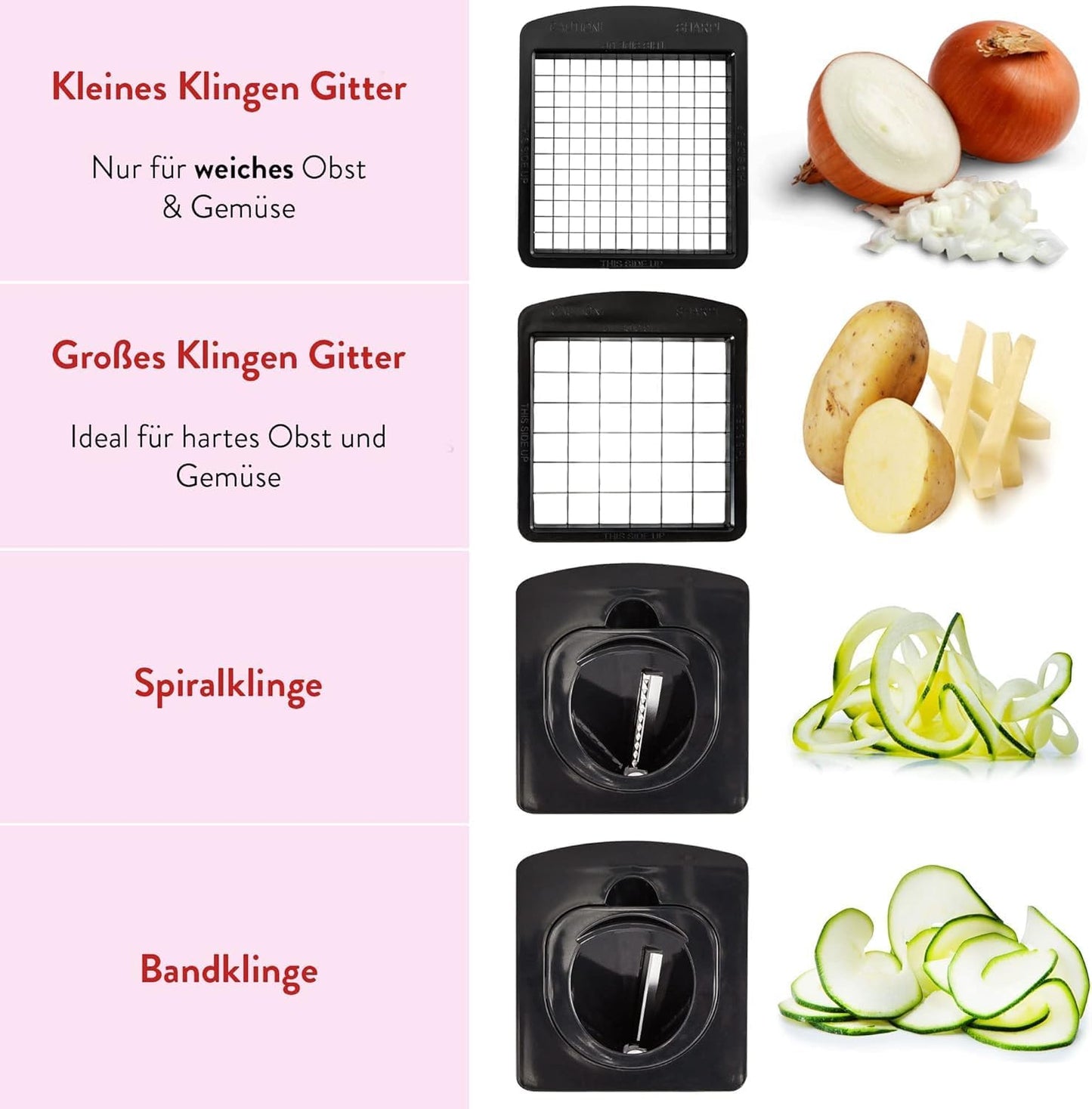 Gemüseschneider, 4-in-1 - Weiss