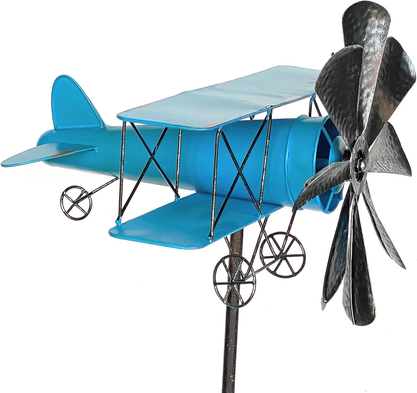 Gartenstecker Doppeldecker Flugzeug XL