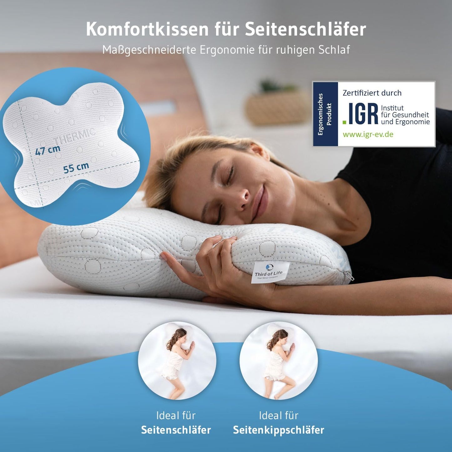 Acamar Seitenschläferkissen, Acamar Thermic Nur Kopfkissen