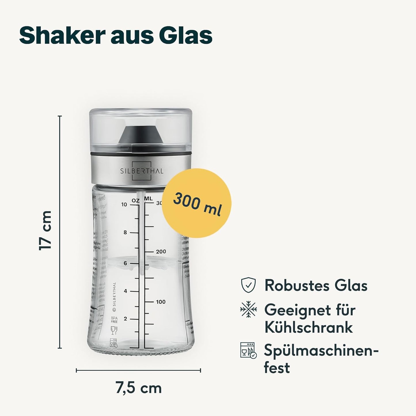 2-teiliges Dressingshaker Set, Dressingshaker 2x300 ml
