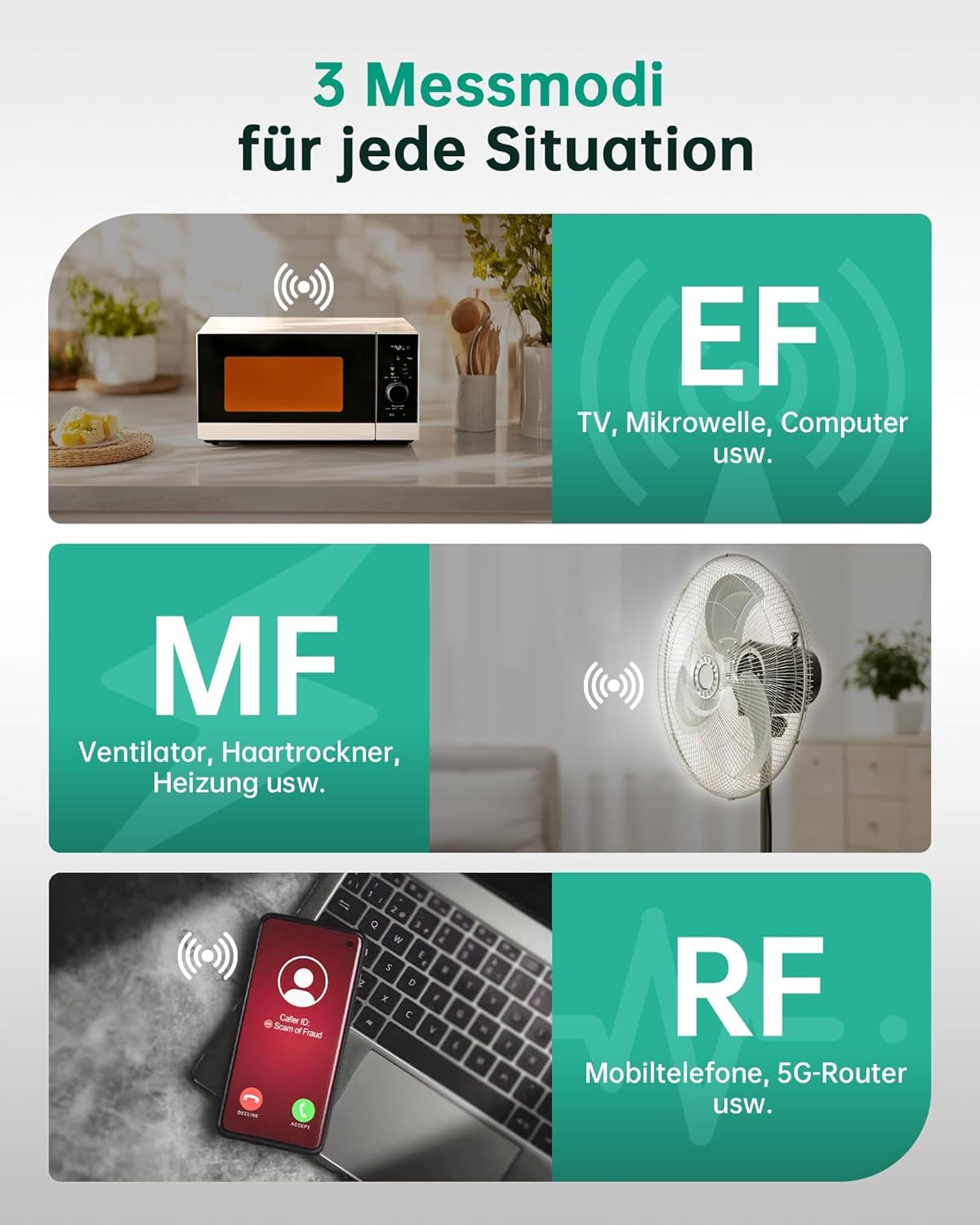 EMF-Messgeraet RT-100S, RF/MF/EF Messgerät Basisversion