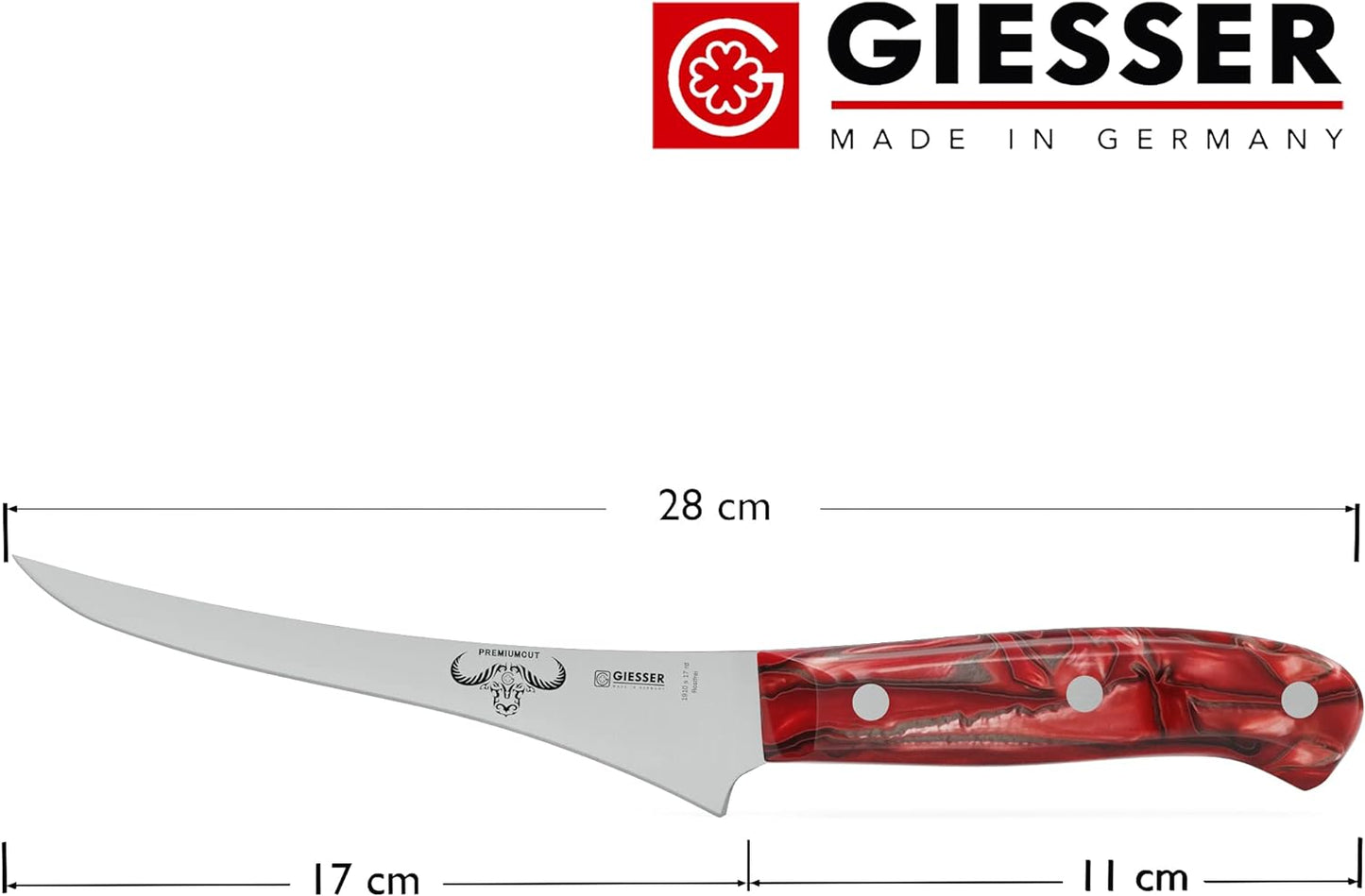 Filetiermesser, 17 cm Filiermesser, Red Diamond