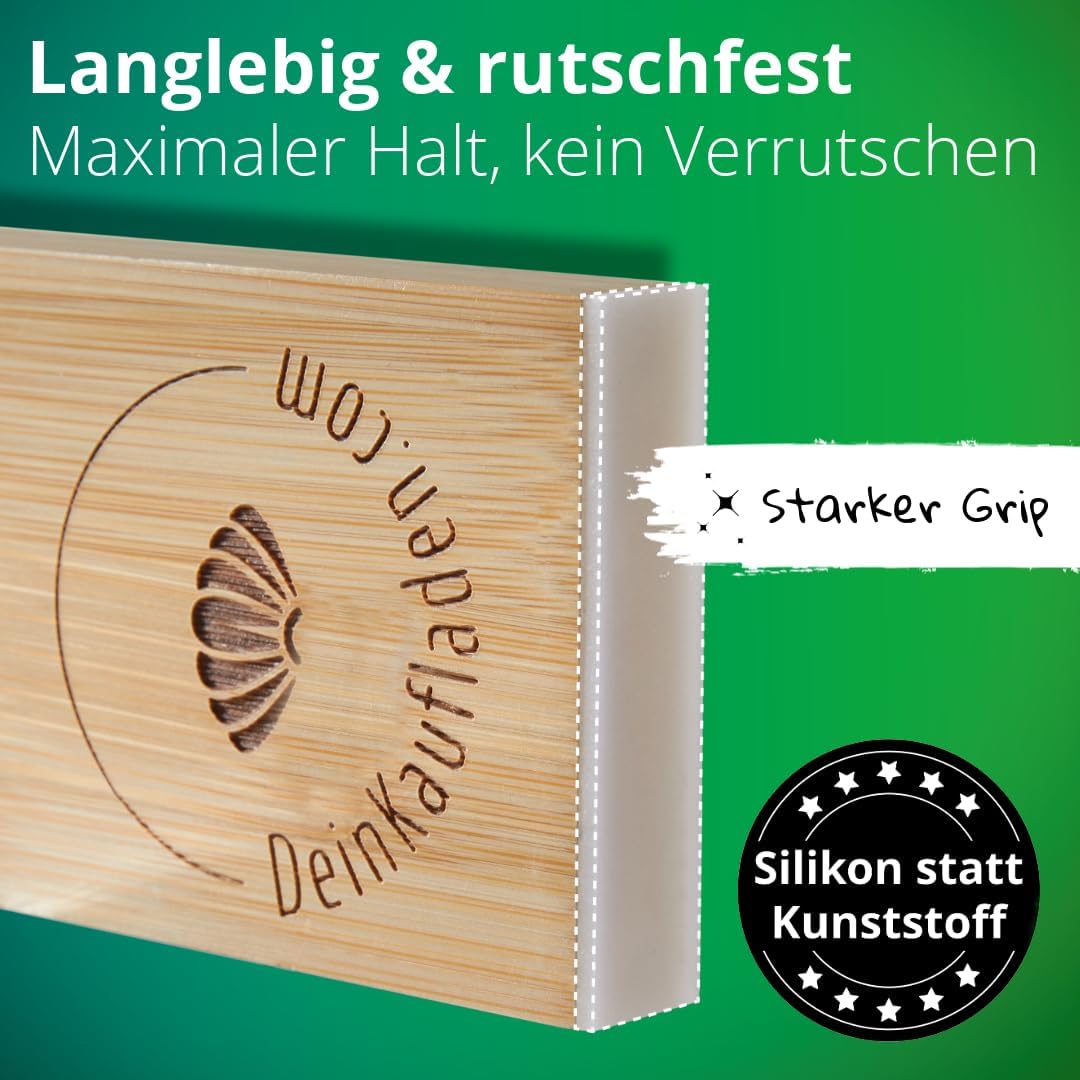 Verstellbare Bambus-Schubladentrenner, 29-38cm