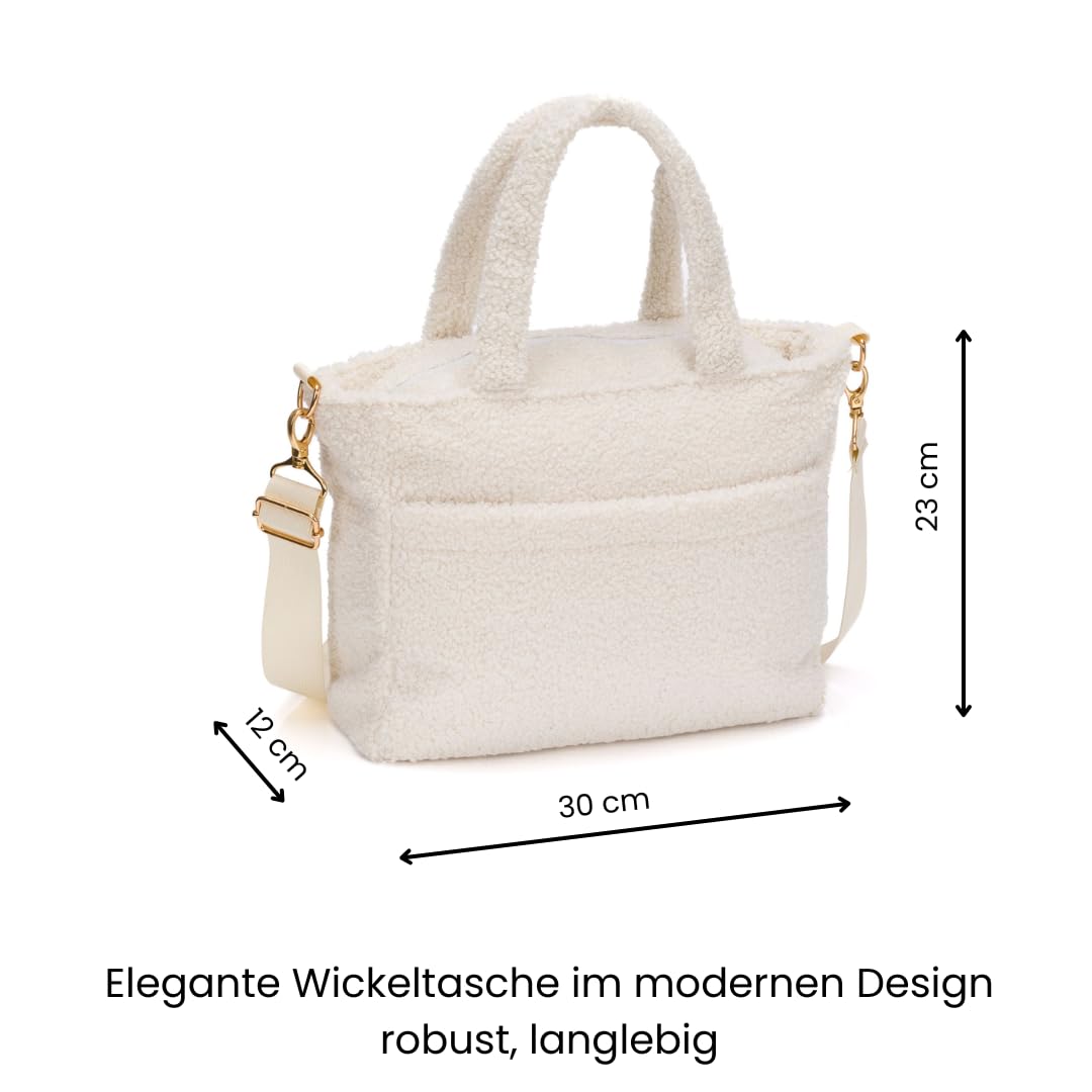 Wickeltasche Teddy Small Exklusiv mit Zubehör, Beige